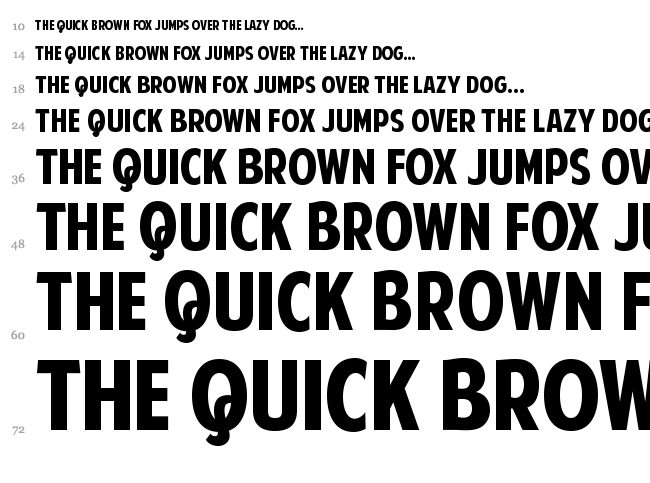 American Purpose font waterfall